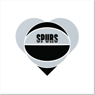 Heart Shaped San Antonio Spurs Basketball Posters and Art